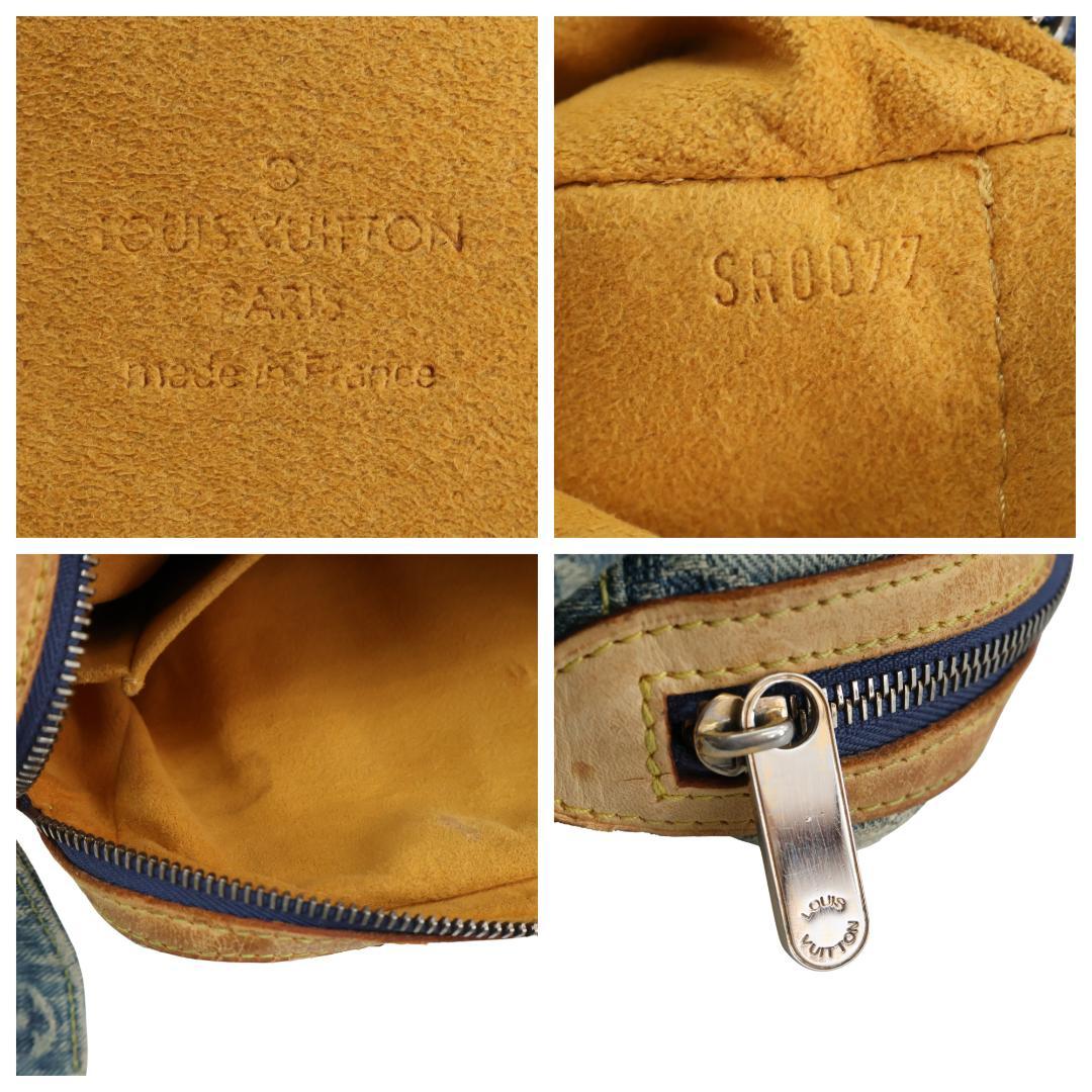 美品 ルイヴィトン デニム モノグラム バムバッグ M95347 ボディバッグ