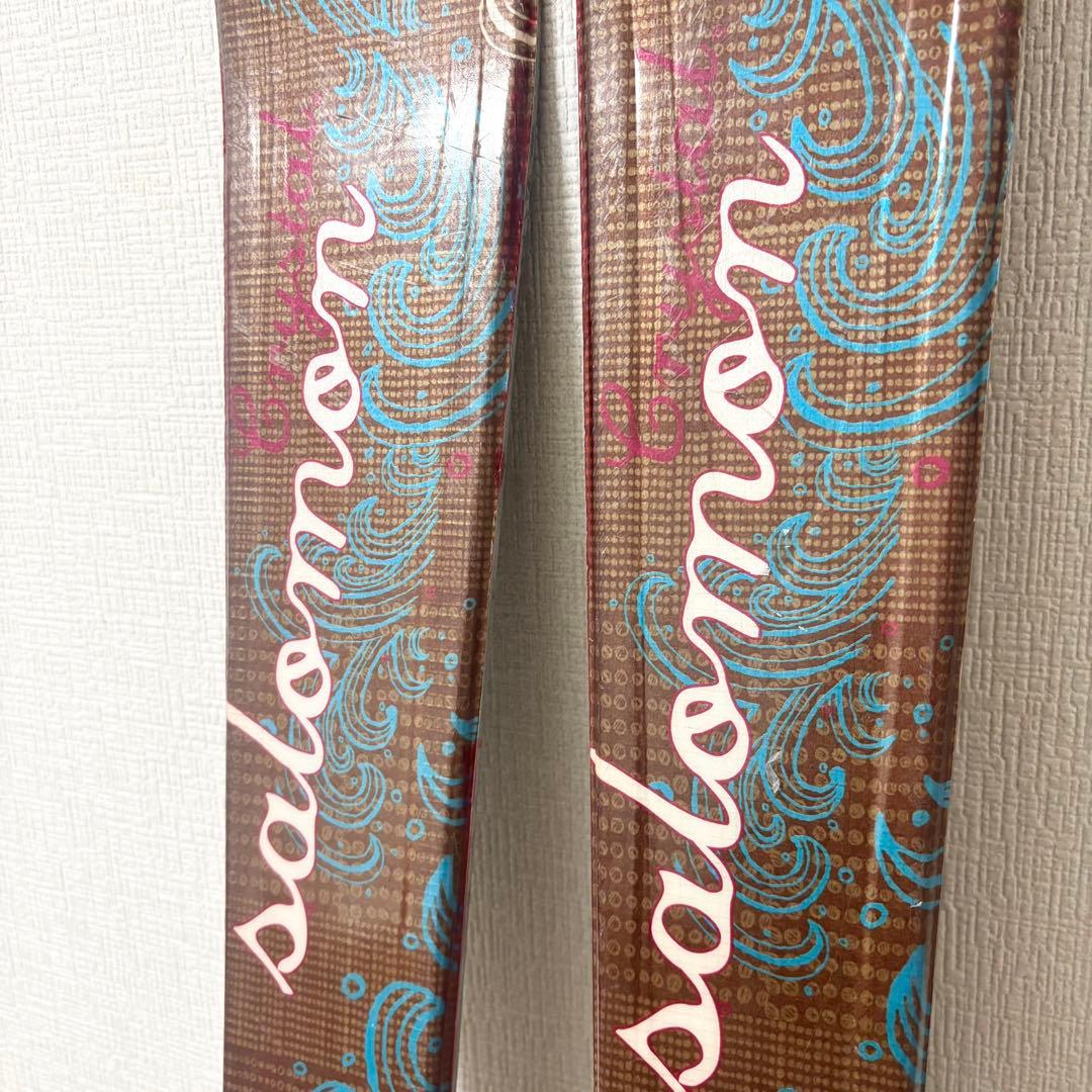 ■SALOMON■女性用スキーセット■板154/靴24-24.5/ストック105