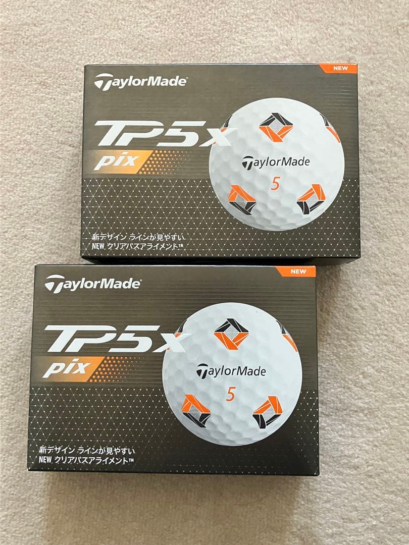 テーラーメイド　ボール　tp5x pix 2ダース　新品　ホワイト