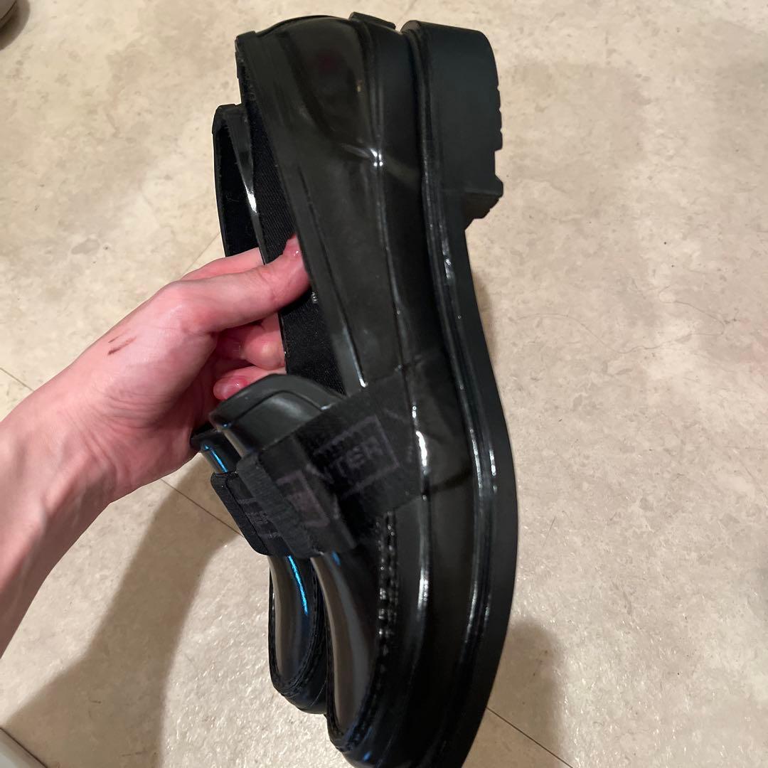 HUNTER レインシューズ　リボン　ローファー