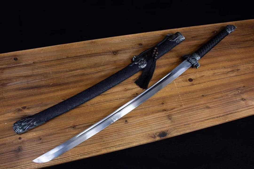 銀翼古火刺繍春刀-高性能マンガン鋼 古兵器 武具　刀装具　日本刀　模造刀 居合刀