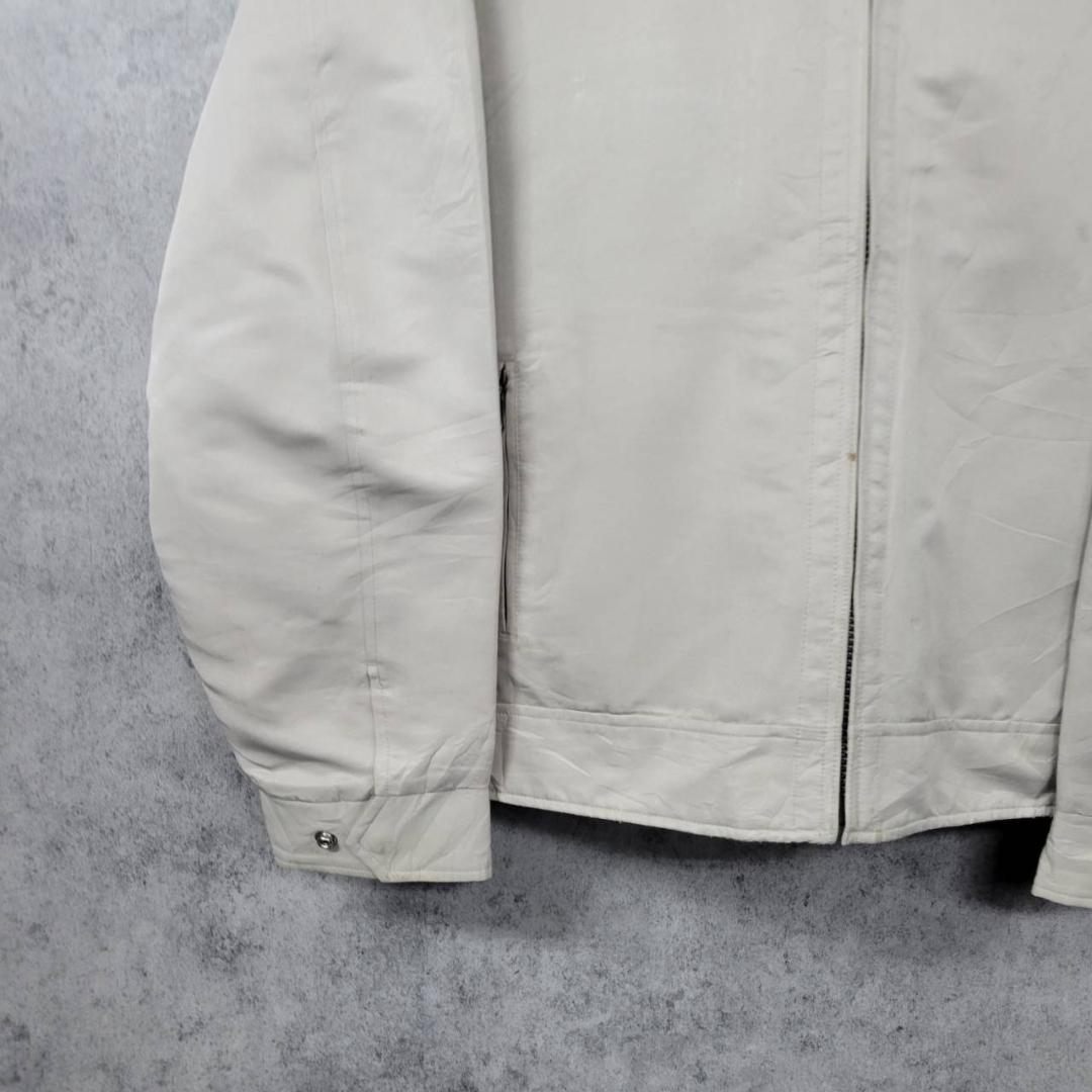 イヴサンローラン 刺繍 ナイロンジャケット ベージュ XL 古着 90s