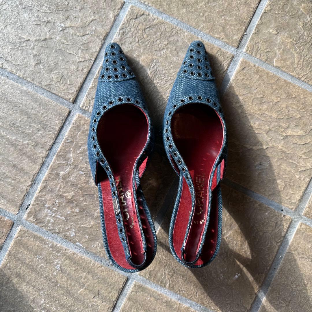 ※5/31掲載終了【新品・未使用】CHANEL デニムパンプス36(23cm)