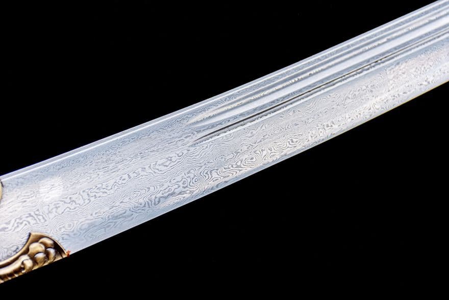 狂獅子清刀-模様鋼 古兵器 武具　刀装具　日本刀　模造刀 居合刀