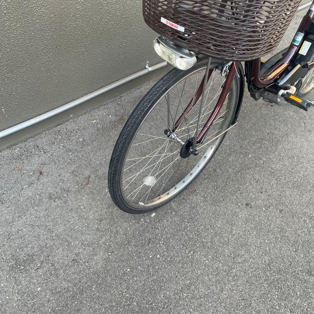 ヤマハ電動アシスト自転車24インチ バッテリー大容量12.3Ah ブラウン