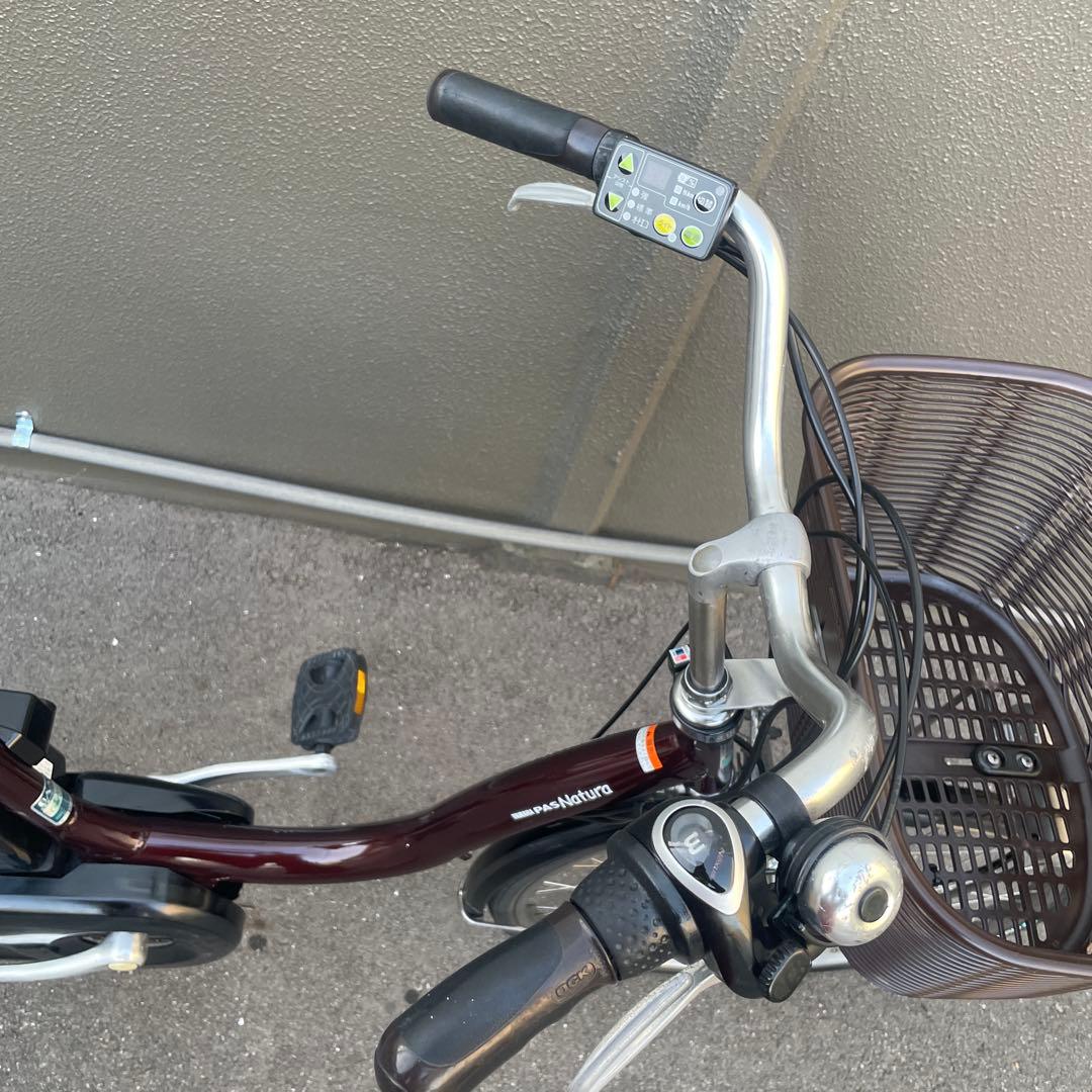 ヤマハ電動アシスト自転車24インチ バッテリー大容量12.3Ah ブラウン