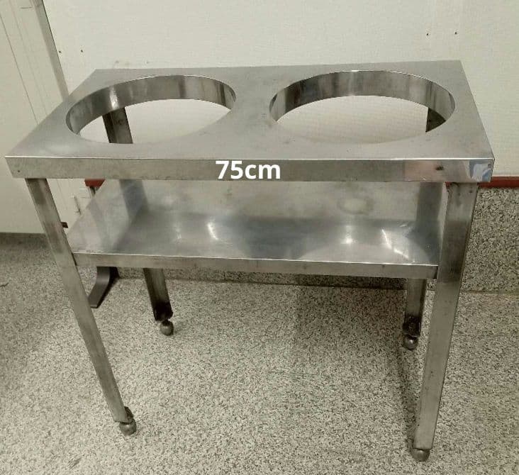 ステンレススチール製　30㌢寸胴用穴付きテーブル