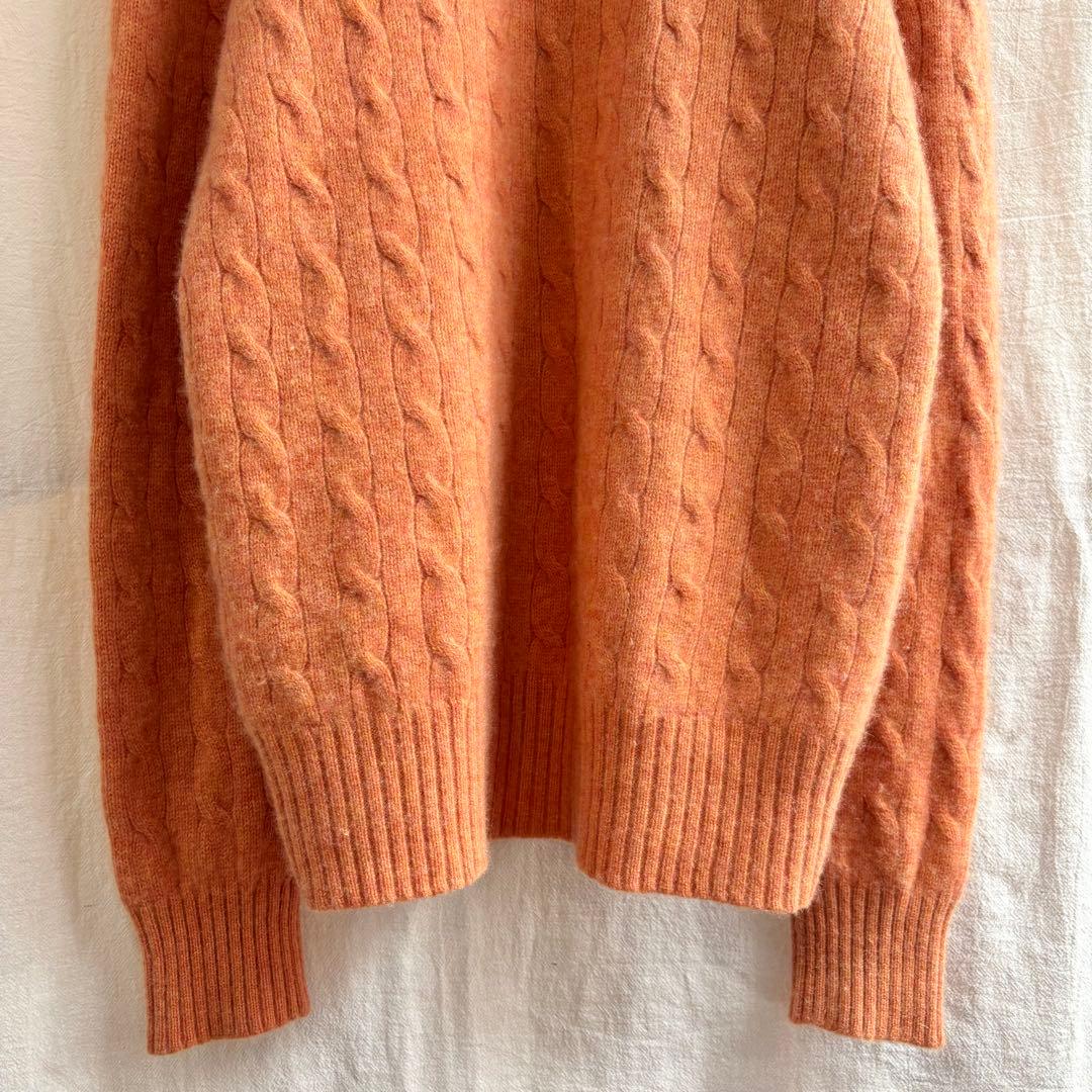 PolobyRalphLauren カシミア Uネック ケーブル編み セーター