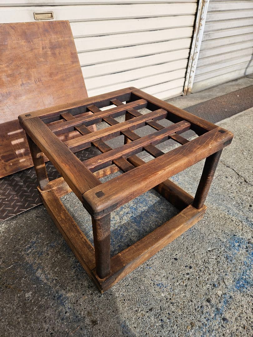 ジャパンアンティーク 古い櫓炬燵 レトロ 無垢材 天板 ヒーターユニット付き