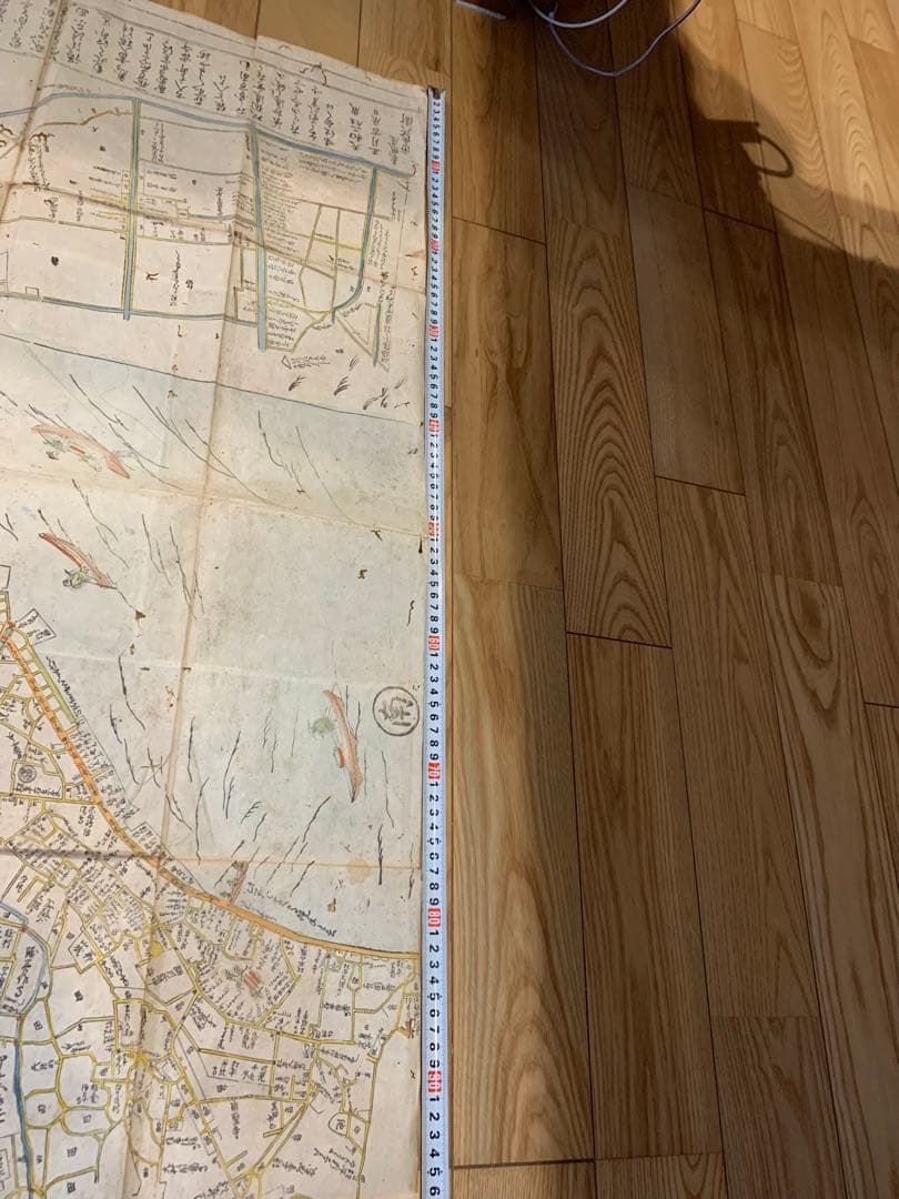 本日限り大幅値引き！　増補江戸大絵図 絵入 　江戸城周りの地図