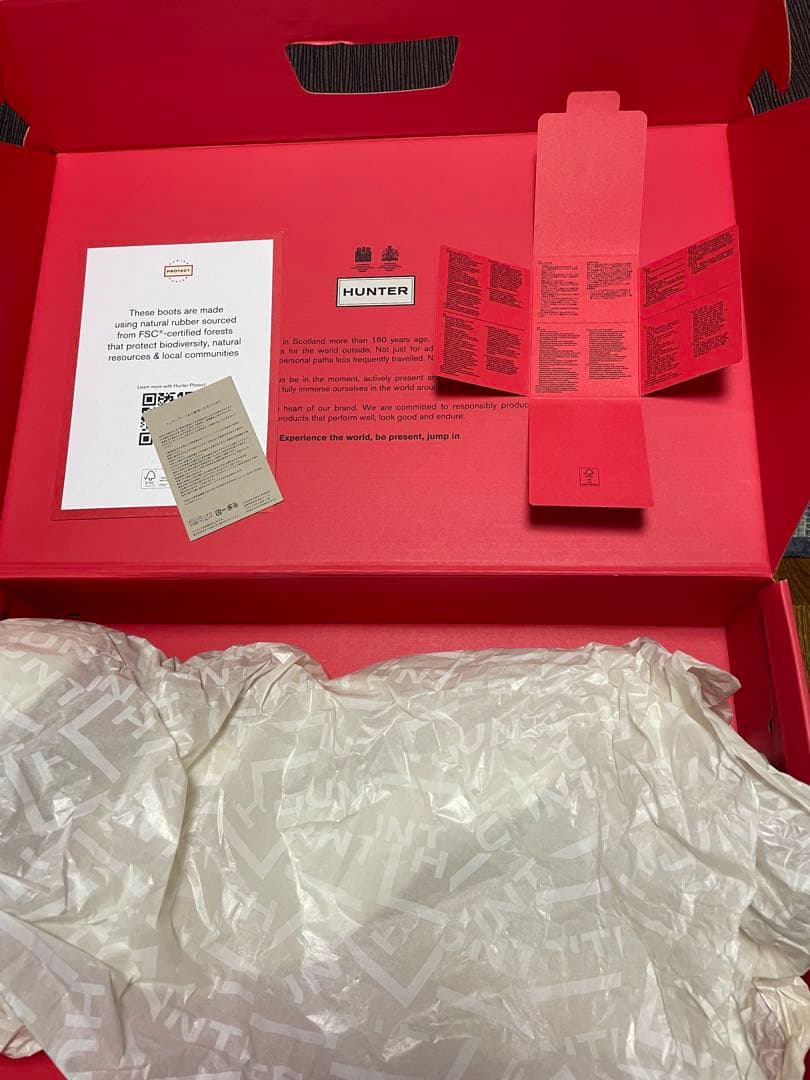 HUNTER レインブーツ　カーキ 長靴 箱付き