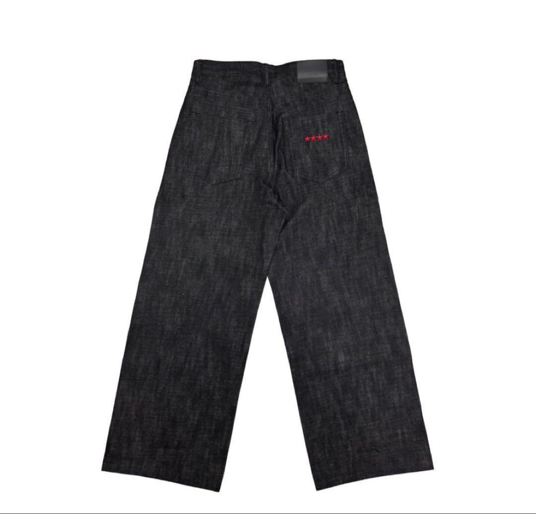 パンツ 9/S PROJECT BUTTON FLY DENIM - BLACK