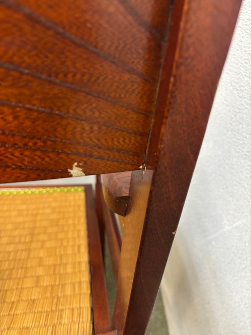 ② 昭和レトロ　和家具　和風アームローチェア　座椅子　ヴィンテージチェア当時物