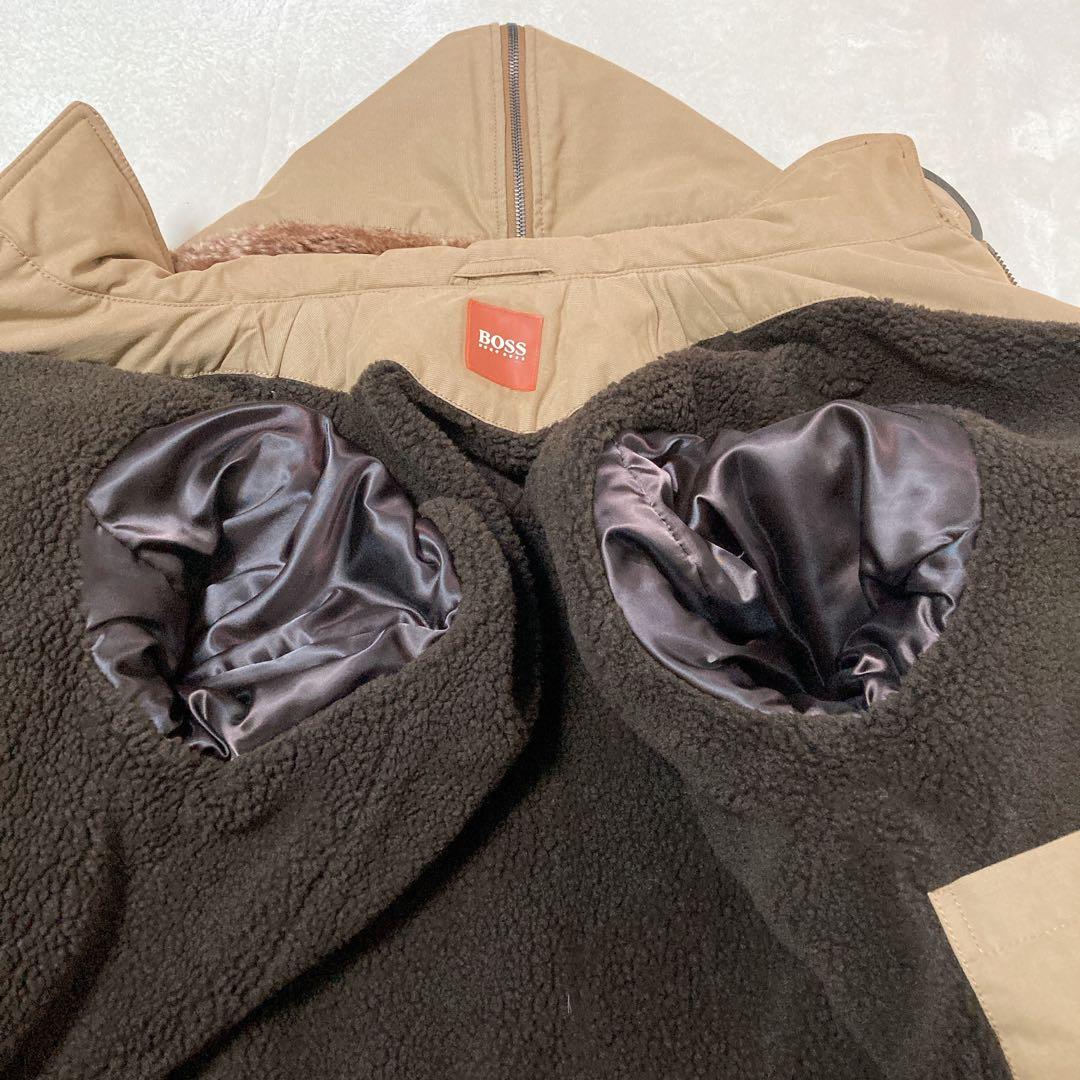 【美品】HUGO BOSS ヒューゴ ボス 裏ボア フード モッズコート 50