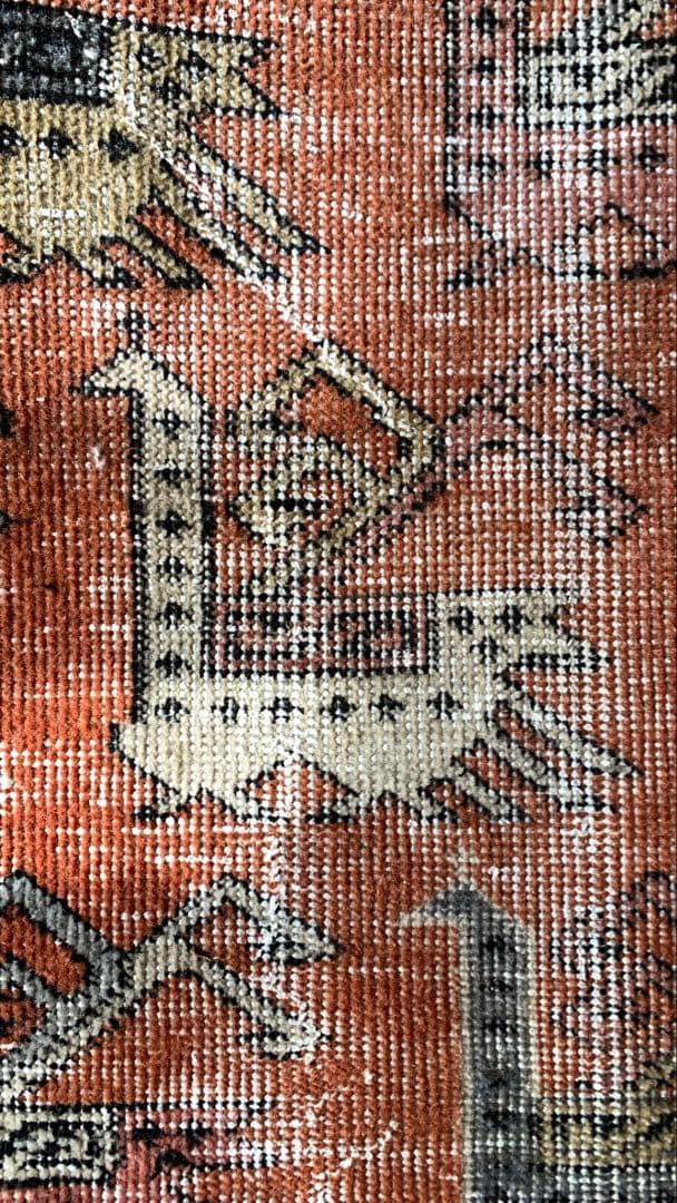 85.5×152 \"孔雀の行進\" ViNTAGE TURKiSHRUG