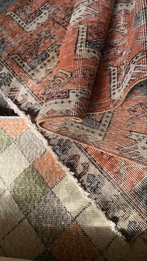 85.5×152 \"孔雀の行進\" ViNTAGE TURKiSHRUG