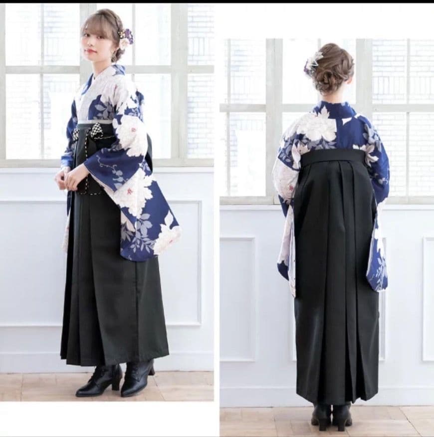 卒業式袴　袴3点セット　袴2尺袖着物　大学卒業式