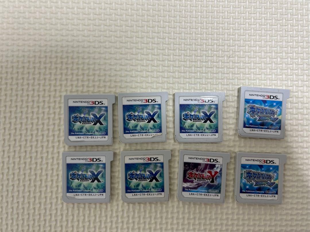 ポケモンX、Y、アルファサファイア　8本セット