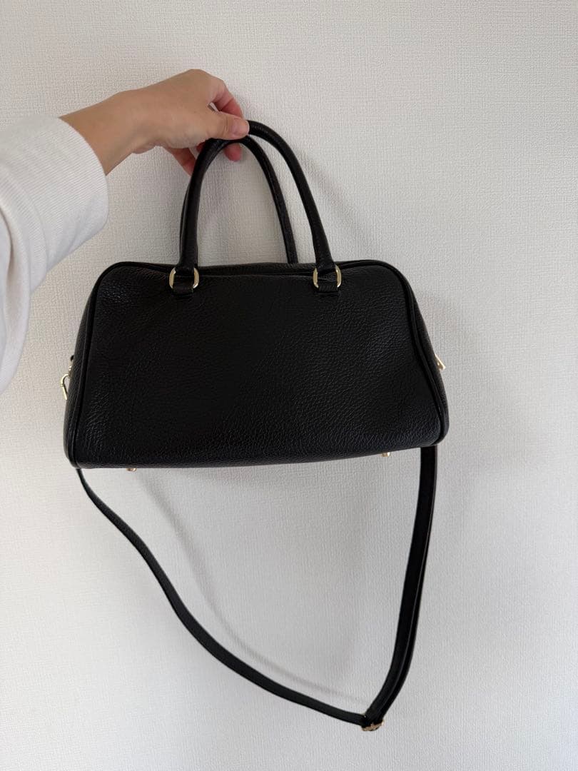 【美品・本革】AULENTTI オウレンティ 2way ボストンバッグ ブラック