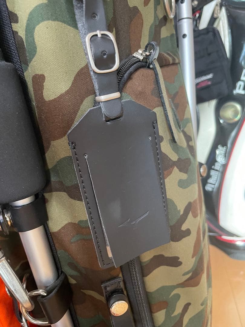 ミズノ木の庄帆布迷彩柄 スタンドゴルフバッグ