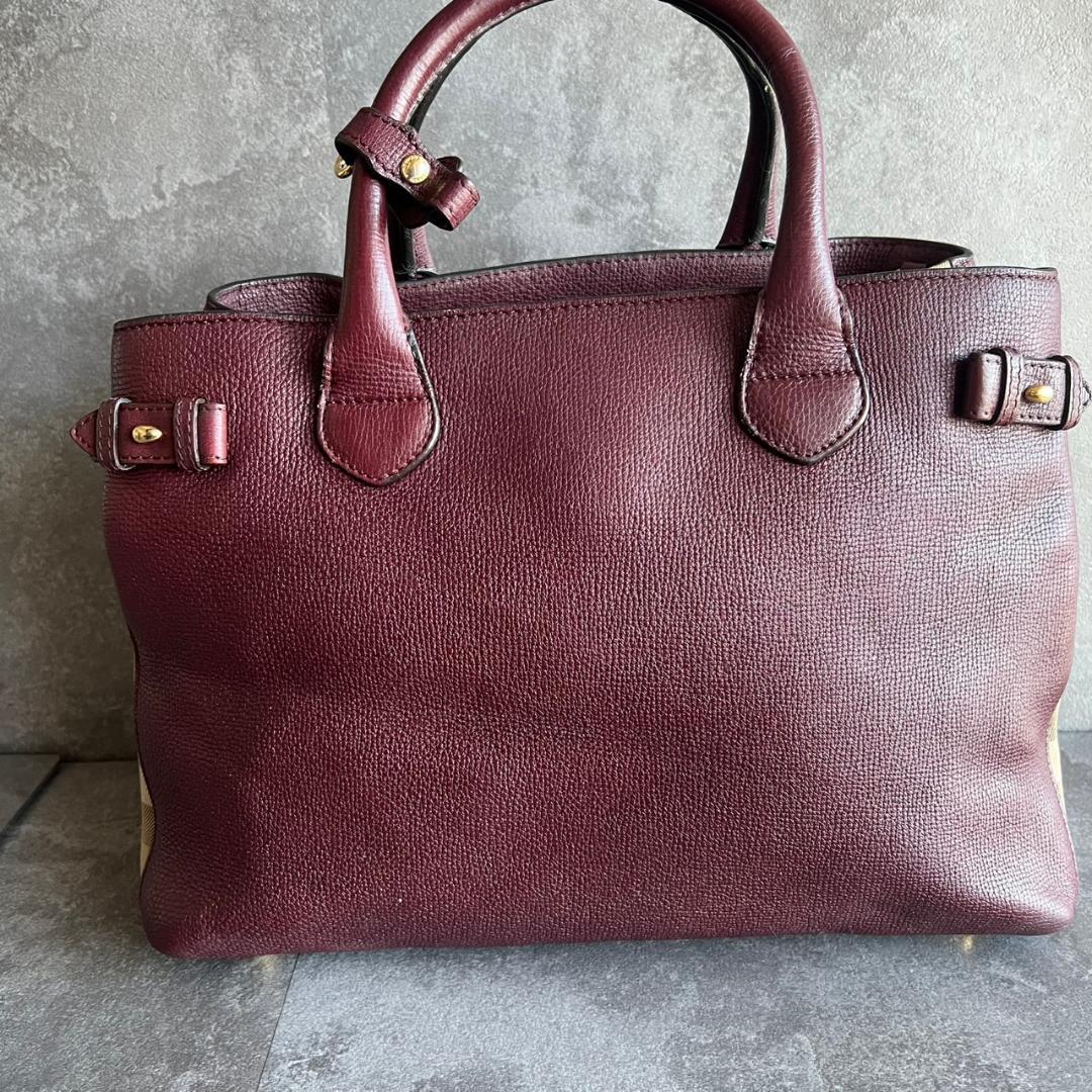 ⭐️BURBERRY⭐️バーバリー バナーバッグ ミディアム ボルドー レザー