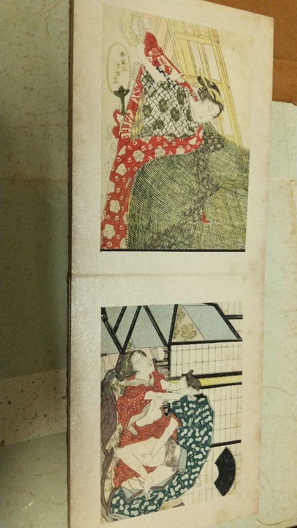 春画 浮世絵 小判 画帳貼り 24枚 枕絵 艶本 袖珍