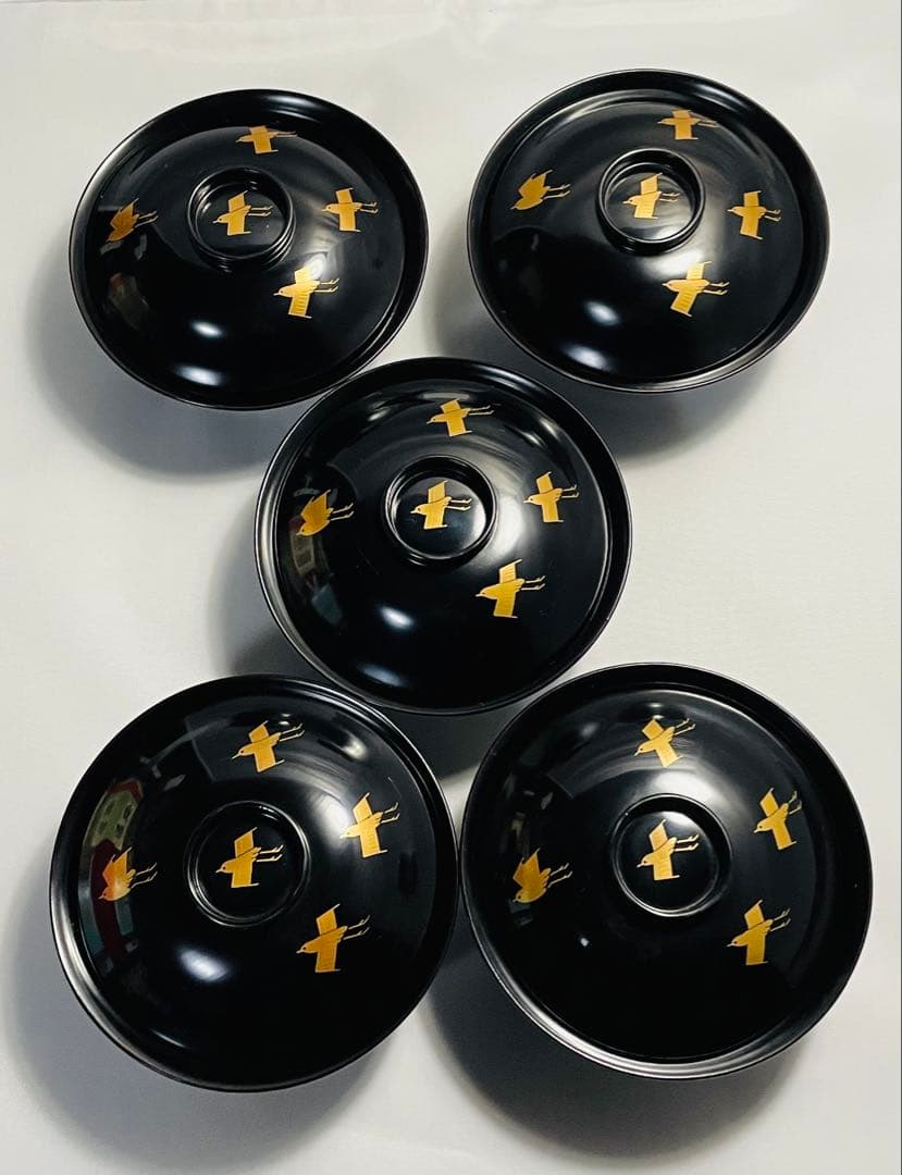 明治期輪島塗蒔絵お椀五客セット