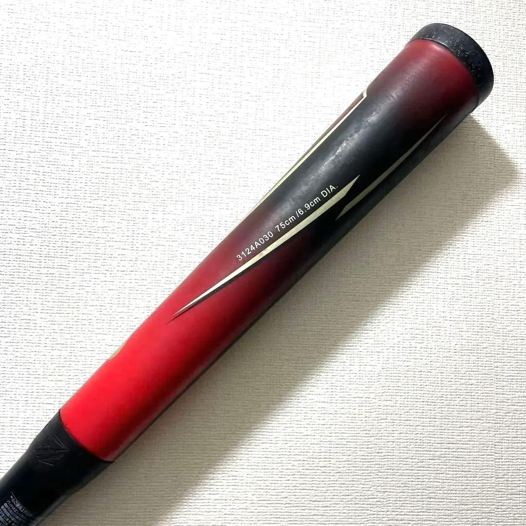 ☆希少75cm☆ アシックス スターシャイン2nd 軟式少年用 レッド 状態良好