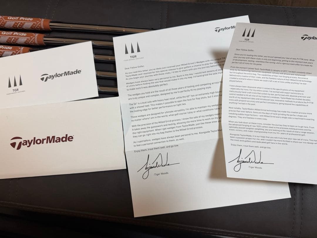 P7TW アイアンセット 8本　箱、手紙付