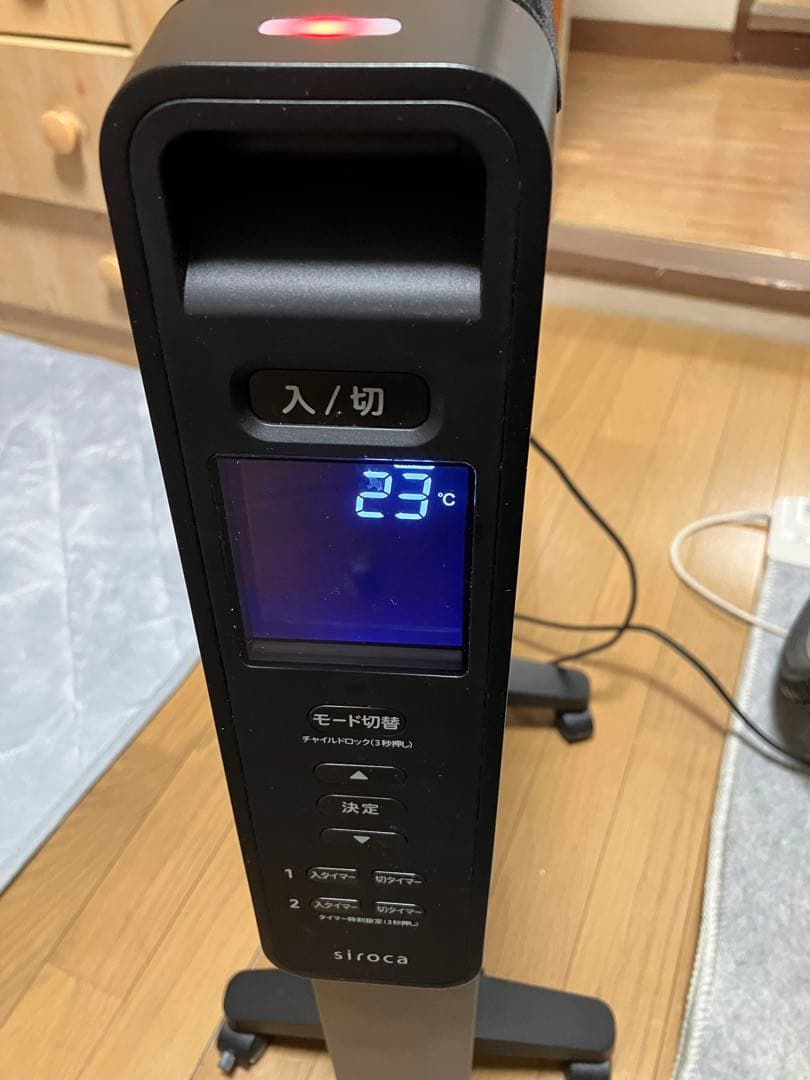 siroca 電気ヒーター 温度表示機能付き