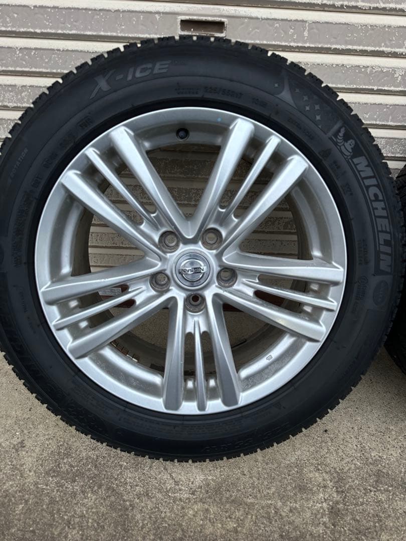 V36スカイライン純正17インチMICHELIN スタッドレスホイールセット