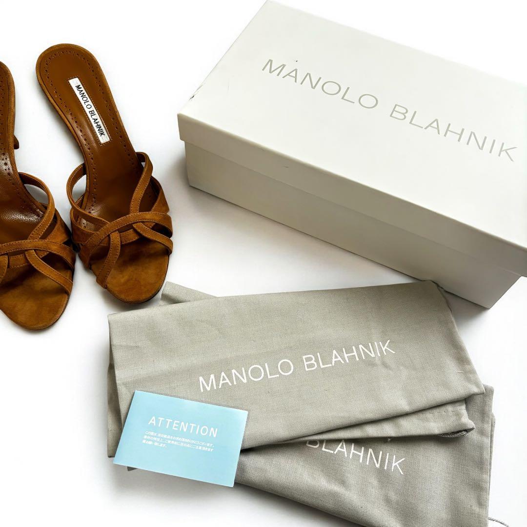 【極美品】MANOLOBRAHNIK マノロブラニク ミュール サンダル 38