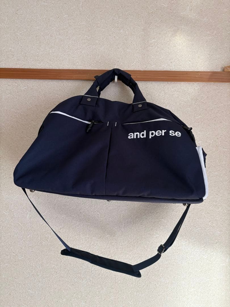 and per se（アンパスィ） ゴルフ用ボストンバッグ ネイビー