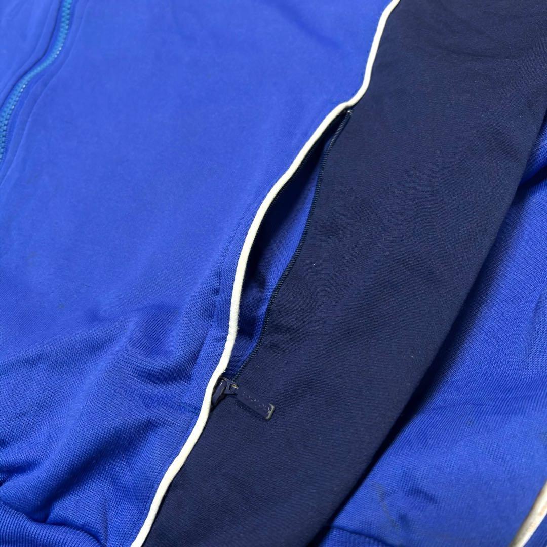 希少 90s アディダス トラックジャケット ドイツ 企業物 青 L ユーロ古着
