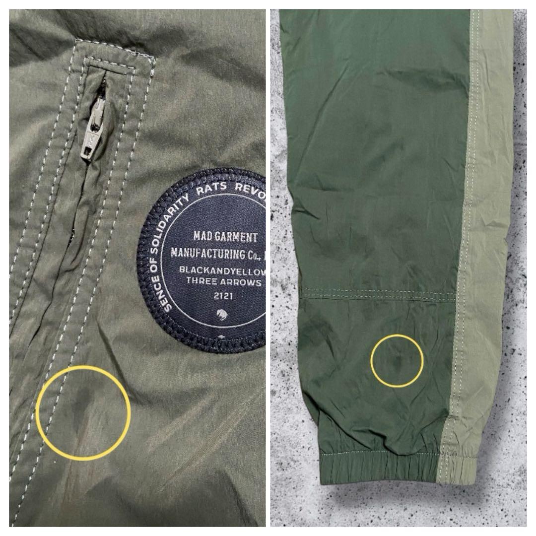 【キムタク着用・希少XL】RATS WARM UP JKT カーキ ナイロン