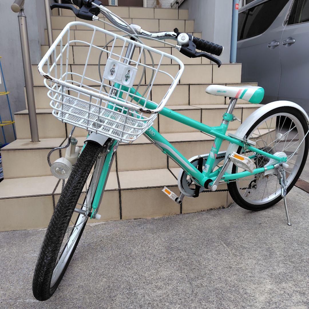 22インチ6段変速付き　アサヒ ジュニアシティ ターコイズ 自転車ヘルメット付き