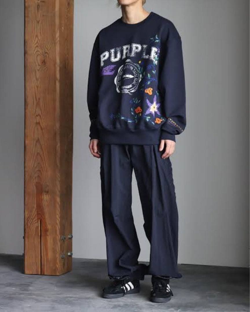 【KHOKI / コッキ】Cross-stitch sweat shirt