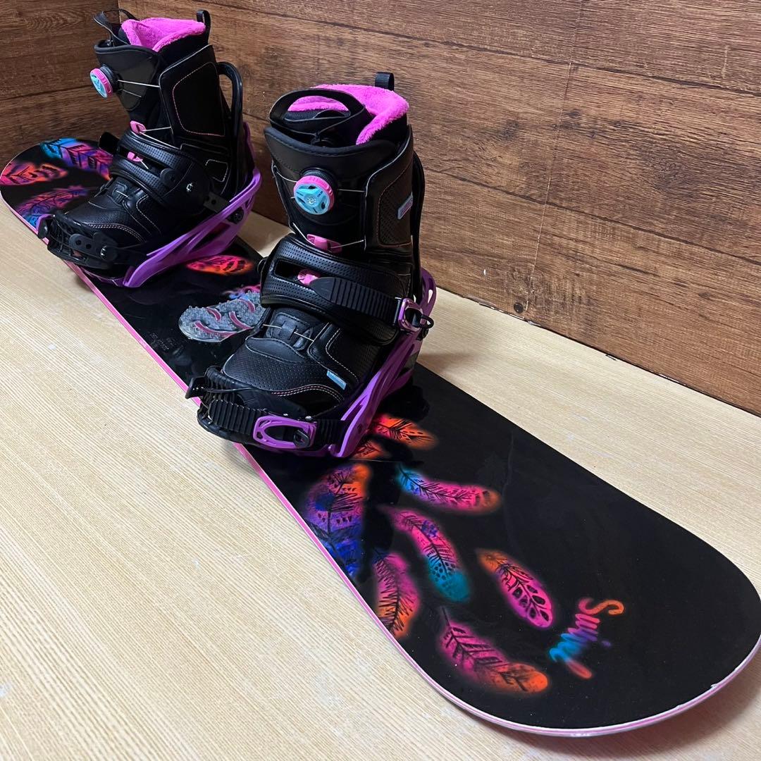 美品　SWIVEL サロモン　レディーススノーボード4点セット　初心者オススメ