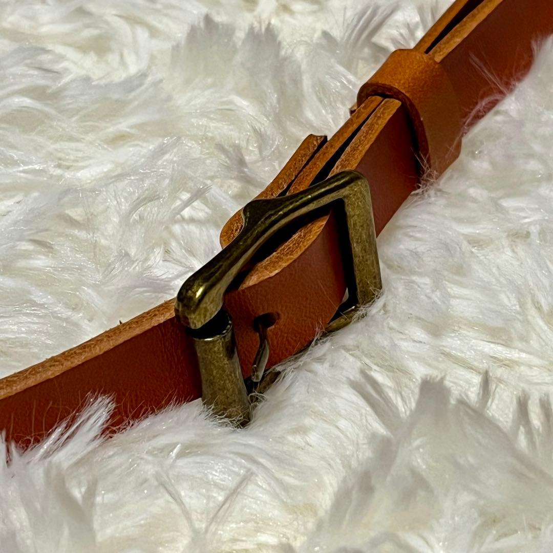 【新品】イタリアンレザー　ショルダーバッグ Wフラップ キャメル　本革　2way