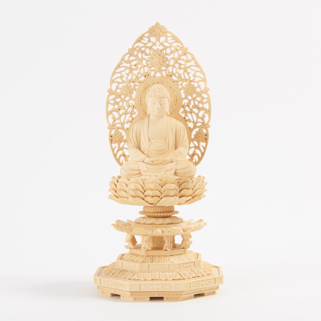 黄楊　２.５寸　釈迦如来 仏像 034