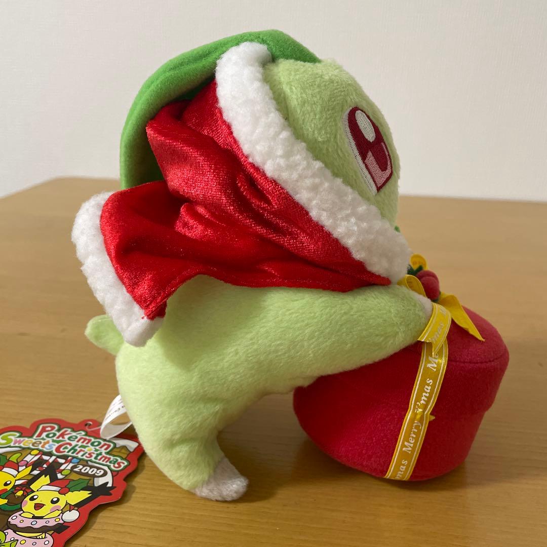 2009年 ポケモンセンター限定 クリスマス チコリータ　ぬいぐるみ タグ