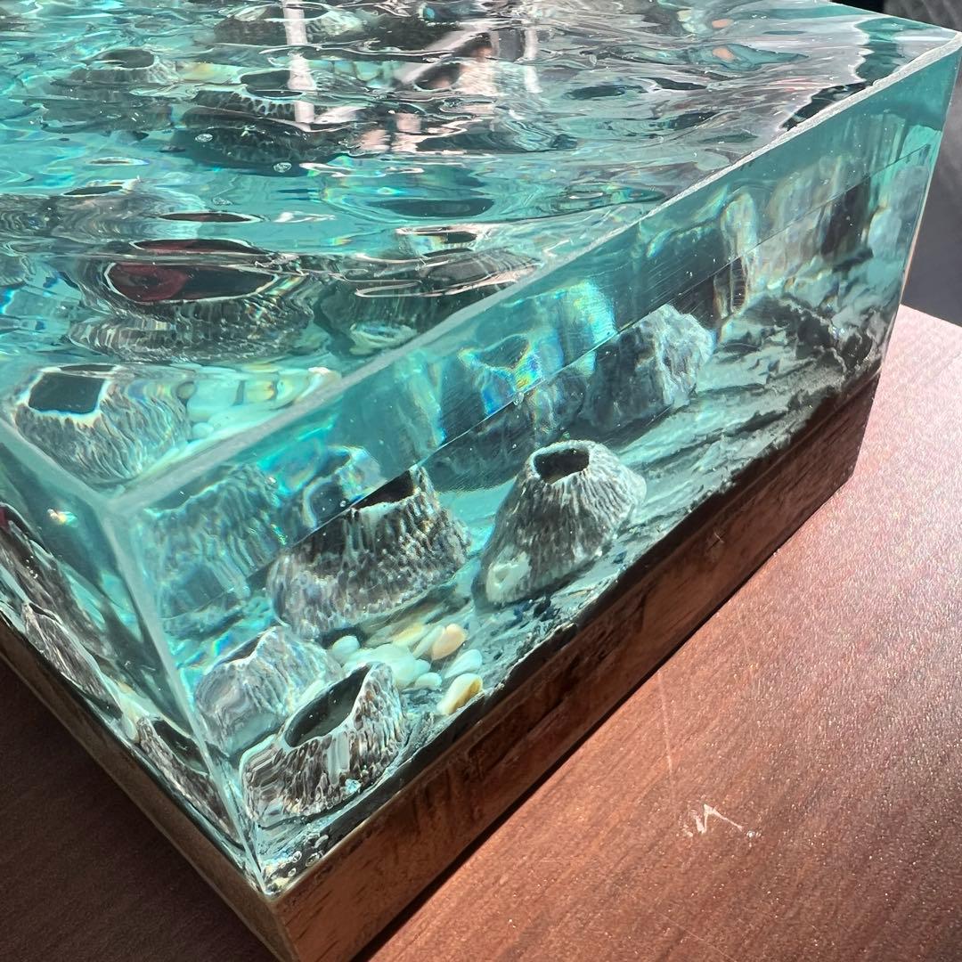 【波紋アート】フジツボアート／barnacle／オブジェ／10cmプリズム