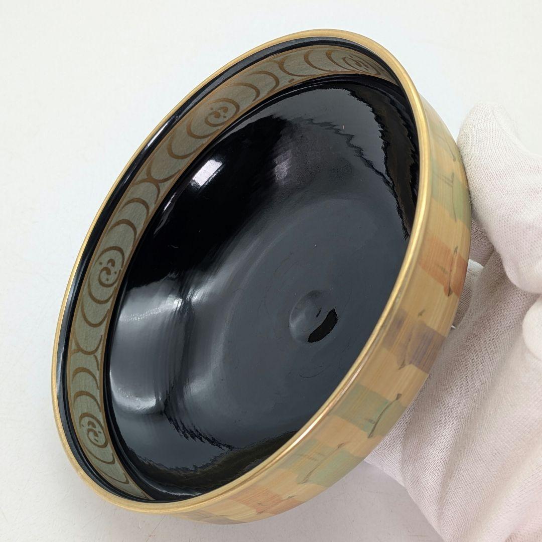 加藤清峰 京焼 黒地金彩茶盌 共箱合布栞 清水焼 抹茶碗 抹茶茶碗 茶道具 茶器