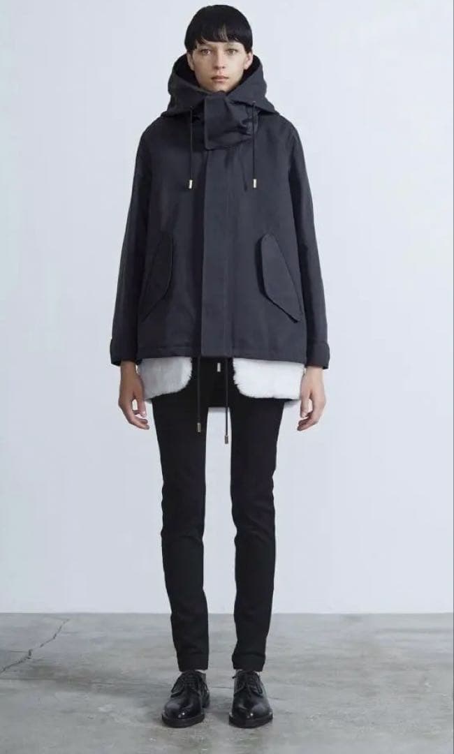 美品✨ザリラクス　ショートモッズコート　ファーライナー　黒　36