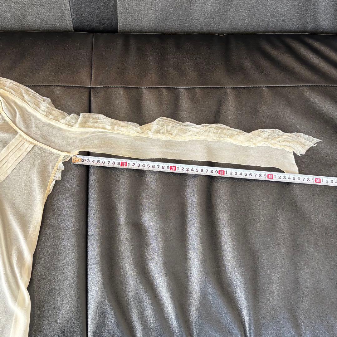 シャネルCHANELシフォンキャミソール リボンオフホワイトsize40