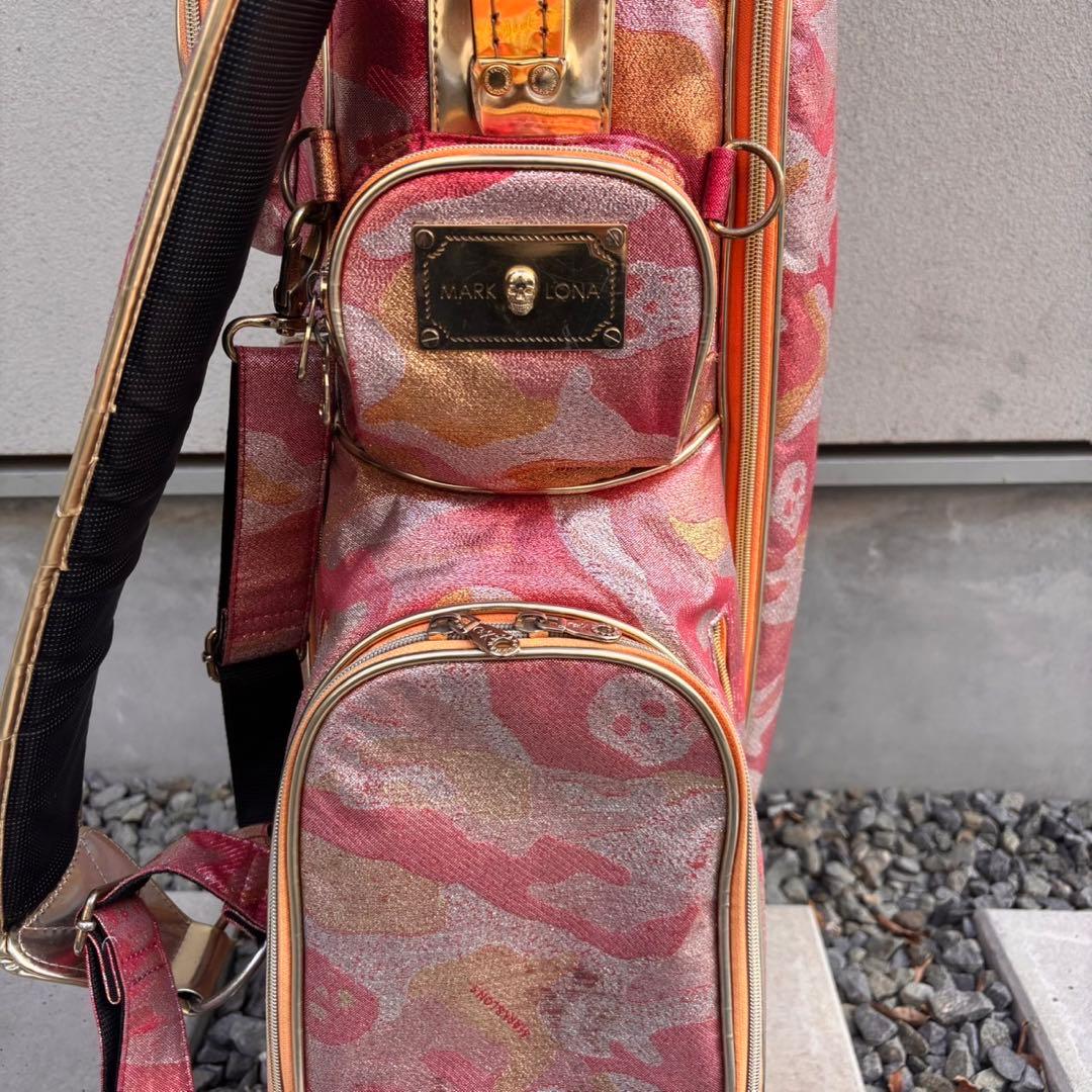 希少MARK&LONA マーク＆ロナ ３点式スタンドスカルカモ キャディバッグ