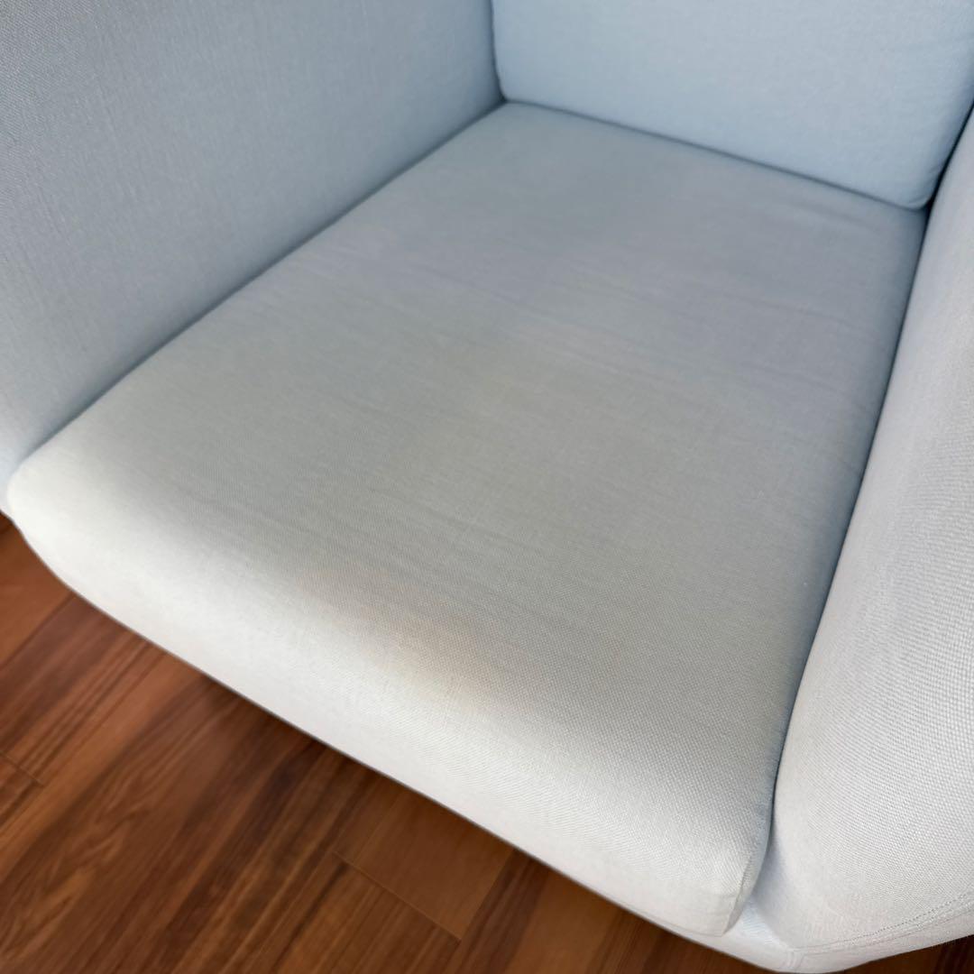 IDEE イデー ミラーソファ 1人掛け／ナチュラル×北欧デザイン/水色