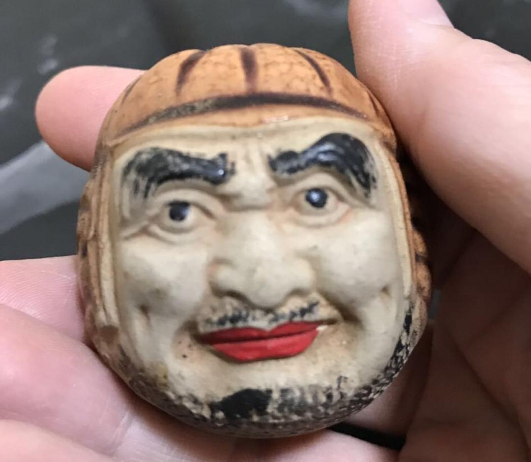 九谷焼　時代盃　KUTANI 金城　工芸品　顔　古董　七福神　おちょこ　骨董