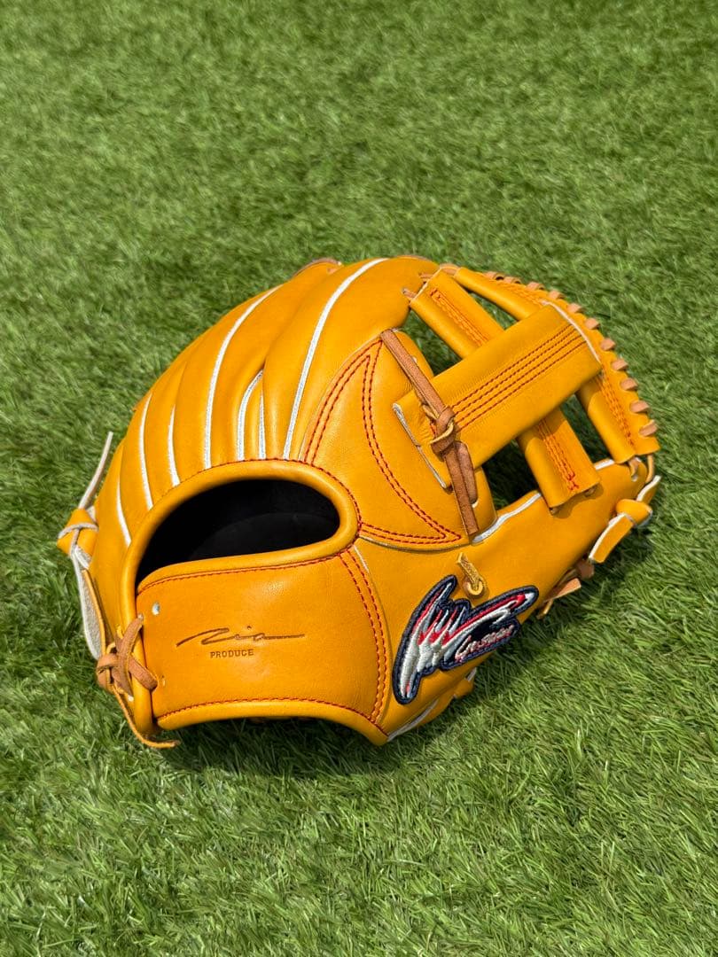 アイピーセレクト　大引モデル硬式野球用グローブ コルク×タン紐　右利き内野手用