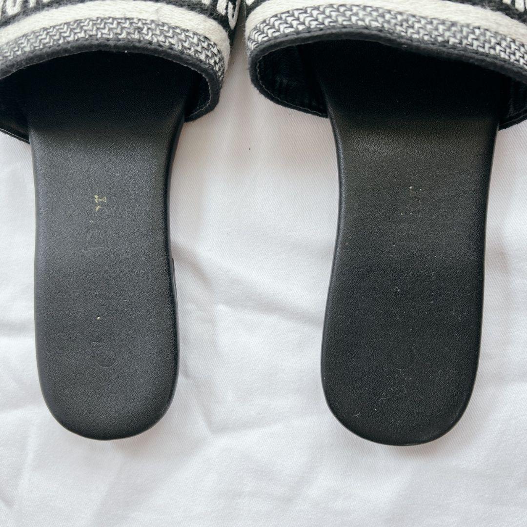 現行モデル✨DIOR サンダル Dwayスライド ロゴ 刺繡 エンブロイダリー